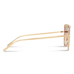 Dolce & Gabbana Eyewear Dolce & Gabbana - Square Devotion Sunglasses with Lace - Gold - Dolce & Gabbana Eyewear - Avvenice