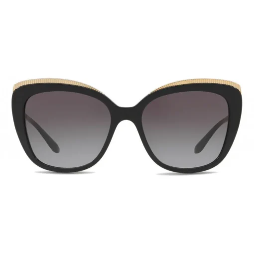 Dolce & Gabbana Eyewear Dolce & Gabbana - Sunglasses Cat-Eye with Gros Grain Decoration - Black and Gold - Dolce & Gabbana Eyewear - Avvenice