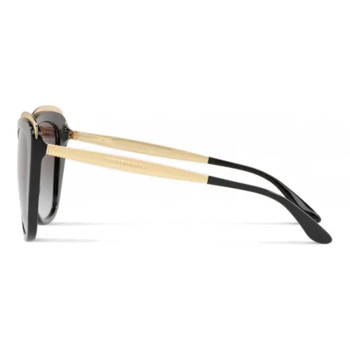 Dolce & Gabbana Eyewear Dolce & Gabbana - Sunglasses Cat-Eye with Gros Grain Decoration - Black and Gold - Dolce & Gabbana Eyewear - Avvenice