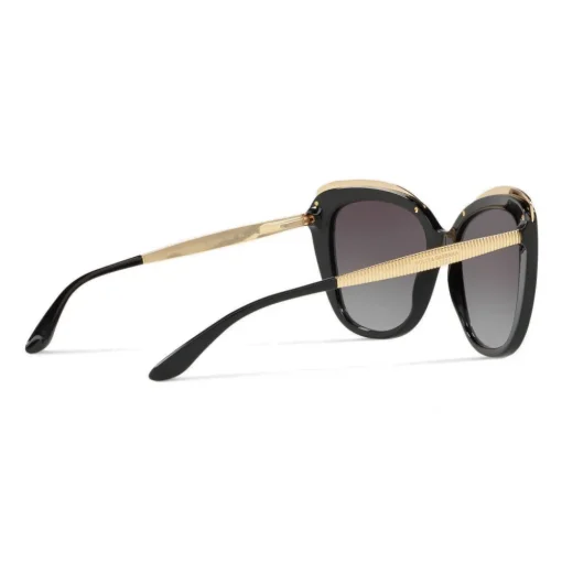 Dolce & Gabbana Eyewear Dolce & Gabbana - Sunglasses Cat-Eye with Gros Grain Decoration - Black and Gold - Dolce & Gabbana Eyewear - Avvenice