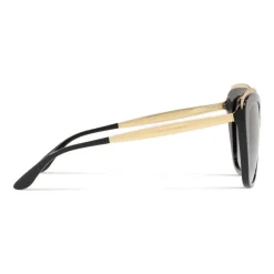 Dolce & Gabbana Eyewear Dolce & Gabbana - Sunglasses Cat-Eye with Gros Grain Decoration - Black and Gold - Dolce & Gabbana Eyewear - Avvenice