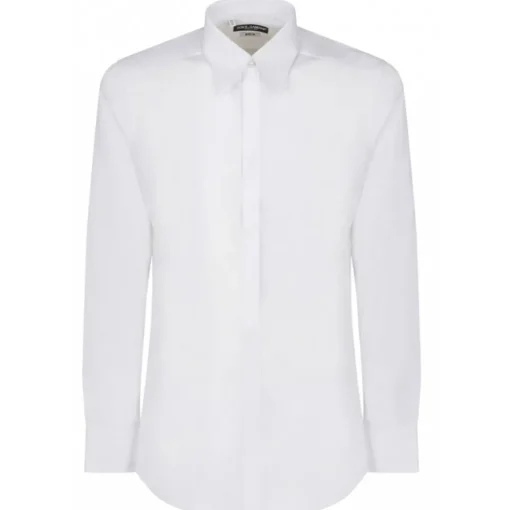 Dolce & Gabbana Dolce & Gabbana - White Poplin Shirt - Dolce & Gabbana Exclusive Luxury Collection - Avvenice