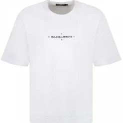 Dolce & Gabbana Dolce & Gabbana - White Navy Print Short Sleeve T-Shirt - Dolce & Gabbana Exclusive Luxury Collection - Avvenice^ T-shirt