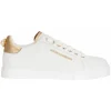 Dolce & Gabbana Dolce & Gabbana - White and Gold Portofino Sneakers - Dolce & Gabbana Exclusive Luxury Collection - Avvenice^ Shoes
