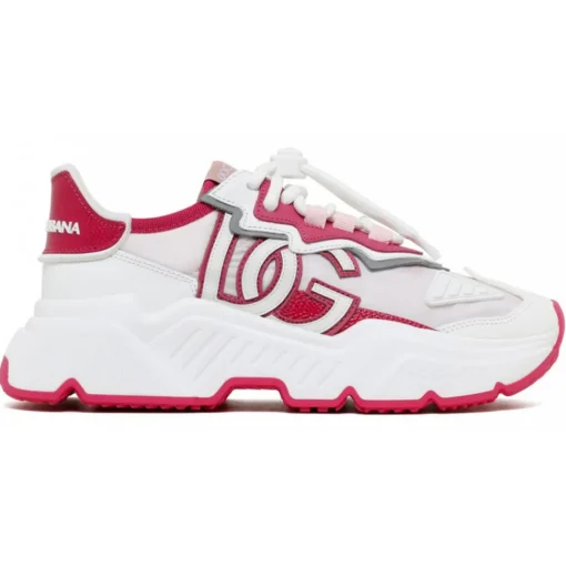 Dolce & Gabbana Dolce & Gabbana - White and Pink Daymaster Sneakers - Dolce & Gabbana Exclusive Luxury Collection - Avvenice^ Shoes