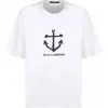 Dolce & Gabbana Dolce & Gabbana - White Navy Print Short Sleeve T-Shirt - Dolce & Gabbana Exclusive Luxury Collection - Avvenice
