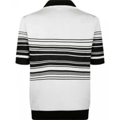 Dolce & Gabbana Dolce & Gabbana - White and Black Jacquard Polo Shirt - Dolce & Gabbana Exclusive Luxury Collection - Avvenice^ T-shirt