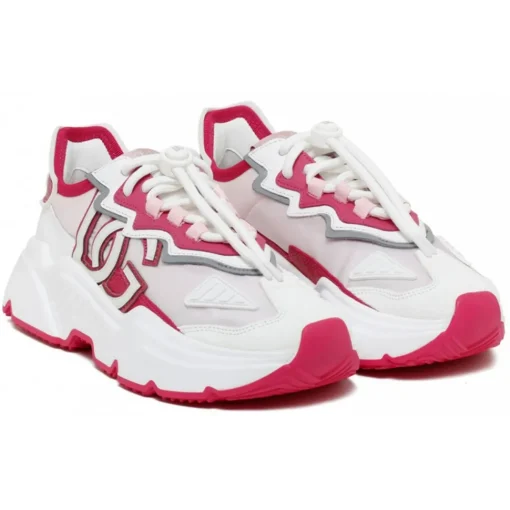 Dolce & Gabbana Dolce & Gabbana - White and Pink Daymaster Sneakers - Dolce & Gabbana Exclusive Luxury Collection - Avvenice^ Shoes