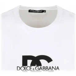 Dolce & Gabbana Dolce & Gabbana - White Cotton DG Print Logo T-Shirt - Dolce & Gabbana Exclusive Luxury Collection - Avvenice^ T-shirt