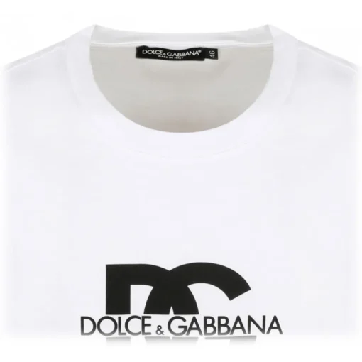Dolce & Gabbana Dolce & Gabbana - White Cotton DG Print Logo T-Shirt - Dolce & Gabbana Exclusive Luxury Collection - Avvenice^ T-shirt