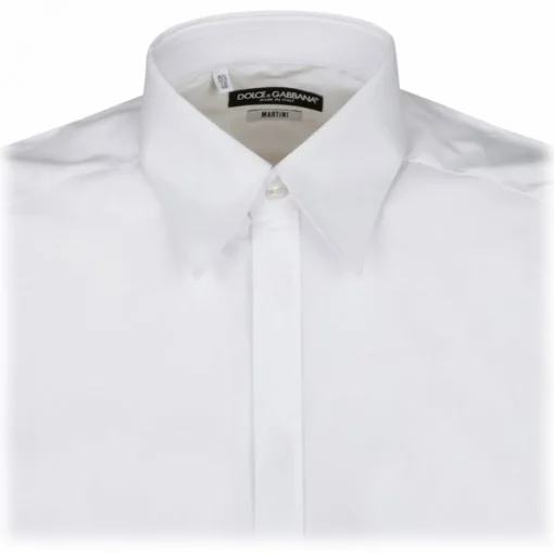 Dolce & Gabbana Dolce & Gabbana - White Poplin Shirt - Dolce & Gabbana Exclusive Luxury Collection - Avvenice