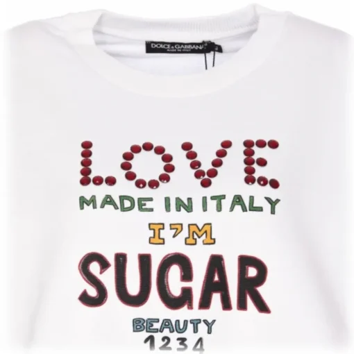 Dolce & Gabbana Dolce & Gabbana - White Sweatshirt - Dolce & Gabbana Exclusive Luxury Collection - Avvenice