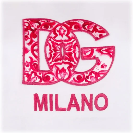 Dolce & Gabbana Dolce & Gabbana - White Logo Embroidered T-Shirt - Dolce & Gabbana Exclusive Luxury Collection - Avvenice