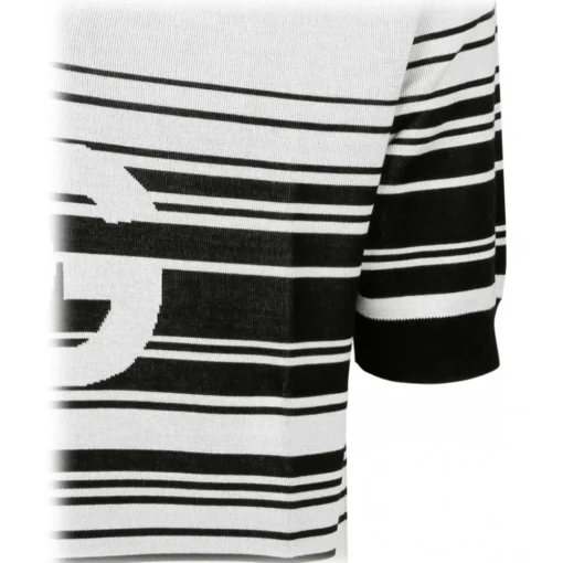 Dolce & Gabbana Dolce & Gabbana - White and Black Jacquard Polo Shirt - Dolce & Gabbana Exclusive Luxury Collection - Avvenice^ T-shirt