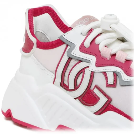 Dolce & Gabbana Dolce & Gabbana - White and Pink Daymaster Sneakers - Dolce & Gabbana Exclusive Luxury Collection - Avvenice^ Shoes