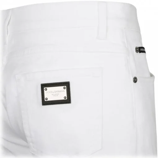 Dolce & Gabbana Dolce & Gabbana - White Stretch Jeans - Dolce & Gabbana Exclusive Luxury Collection - Avvenice
