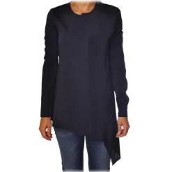 Dondup - Blouse with Side Insert - Blue - Top - Luxury Exclusive Collection - Avvenice