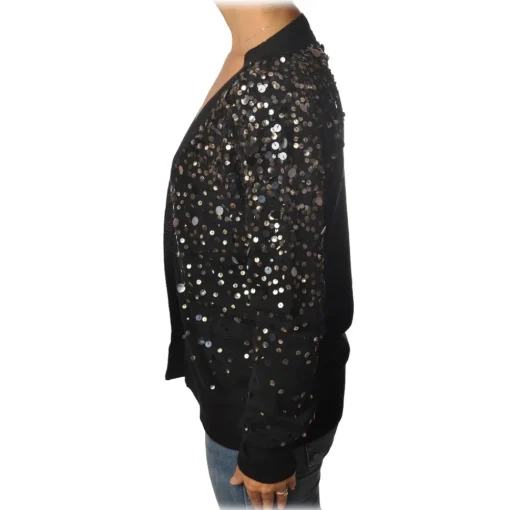 Dondup - Cardigan with Sequins - Black - Knitwear - Luxury Exclusive Collection - Avvenice^ Knitwears