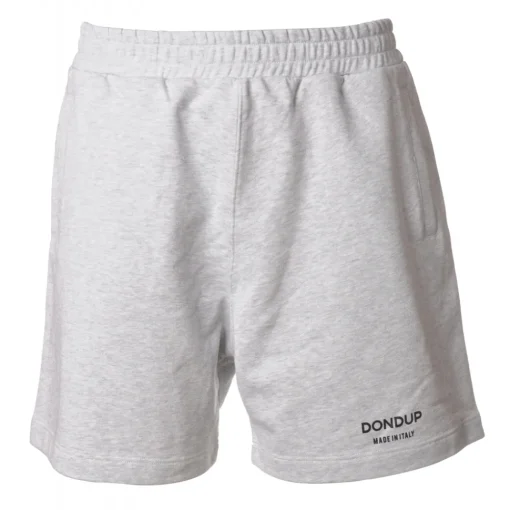 Dondup - Cotton Bermuda with Logo - Light Gray - Trousers - Luxury Exclusive Collection - Avvenice^ Trousers