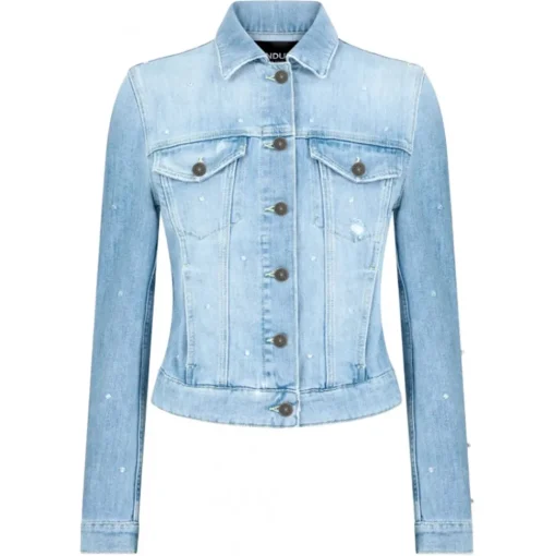Dondup - Denim Jacket with Application Detail - Blue - Jacket - Luxury Exclusive Collection - Avvenice^ Jackets