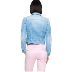 Dondup - Denim Jacket with Application Detail - Blue - Jacket - Luxury Exclusive Collection - Avvenice^ Jackets