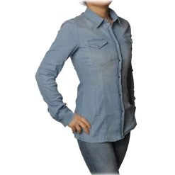 Dondup - Denim Shirt Western Model - Blue Jeans - Shirt - Luxury Exclusive Collection - Avvenice^ Shirts