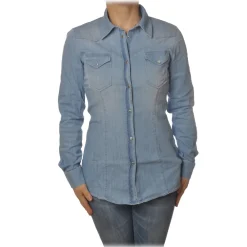 Dondup - Denim Shirt Western Model - Blue Jeans - Shirt - Luxury Exclusive Collection - Avvenice^ Shirts
