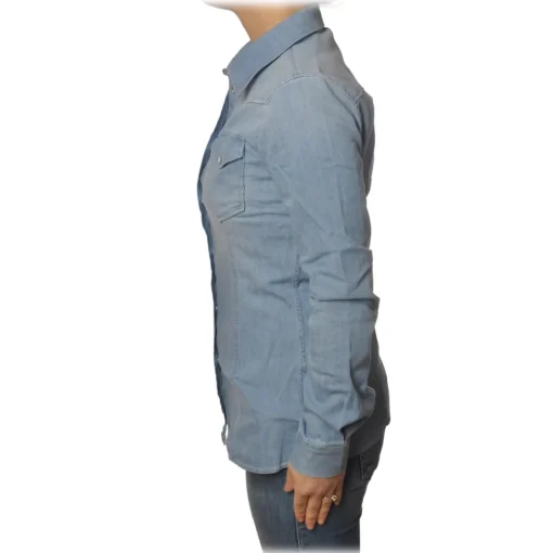 Dondup - Denim Shirt Western Model - Blue Jeans - Shirt - Luxury Exclusive Collection - Avvenice^ Shirts