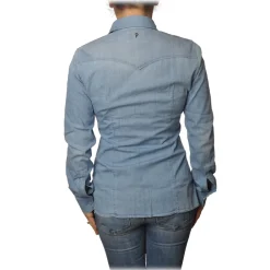 Dondup - Denim Shirt Western Model - Blue Jeans - Shirt - Luxury Exclusive Collection - Avvenice^ Shirts