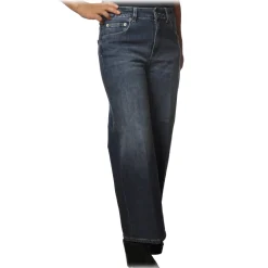 Dondup - Five Pocket Jeans Avenue Model - Dark Denim - Trousers - Luxury Exclusive Collection - Avvenice^ Trousers