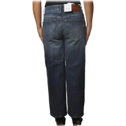 Dondup - Five Pocket Jeans Avenue Model - Dark Denim - Trousers - Luxury Exclusive Collection - Avvenice^ Trousers