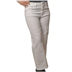 Dondup - Five Pockets Jeans Wide Leg - White - Trousers - Luxury Exclusive Collection - Avvenice^ Trousers