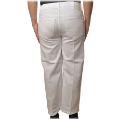 Dondup - Five Pockets Jeans Wide Leg - White - Trousers - Luxury Exclusive Collection - Avvenice^ Trousers