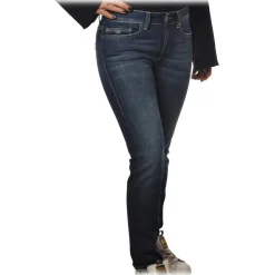 Dondup - High-Waisted Jeans Model Monroe - Dark Blue - Trousers - Luxury Exclusive Collection - Avvenice^ Trousers