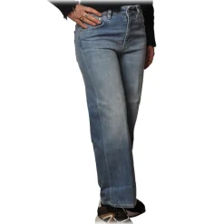 Dondup - High-Waisted Jeans Model Avenue - Blue Denim - Trousers - Luxury Exclusive Collection - Avvenice^ Trousers