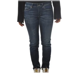 Dondup - High-Waisted Jeans Model Monroe - Dark Blue - Trousers - Luxury Exclusive Collection - Avvenice^ Trousers