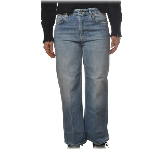 Dondup - High-Waisted Jeans Model Avenue - Blue Denim - Trousers - Luxury Exclusive Collection - Avvenice^ Trousers