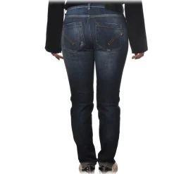 Dondup - High-Waisted Jeans Model Monroe - Dark Blue - Trousers - Luxury Exclusive Collection - Avvenice^ Trousers