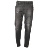 Dondup - Jeans Straight Leg with Stitched Tears - Gray - Trousers - Luxury Exclusive Collection - Avvenice