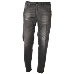 Dondup - Jeans Straight Leg with Stitched Tears - Gray - Trousers - Luxury Exclusive Collection - Avvenice