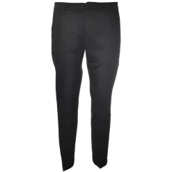 Dondup - Lightweight Cotton Trousers - Black - Trousers - Luxury Exclusive Collection - Avvenice^ Trousers