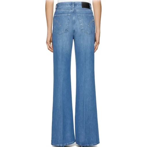 Dondup - Lightweight Denim Canvas Flared Jeans - Blue - Trousers - Luxury Exclusive Collection - Avvenice