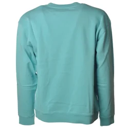 Dondup - Long-Sleeved Crewneck with Logo - Blue Tiffany - Sweatshirt - Luxury Exclusive Collection - Avvenice^ Sweatshirts