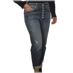 Dondup - Low-Waisted Jeans Model Koons - Blue Denim - Trousers - Luxury Exclusive Collection - Avvenice