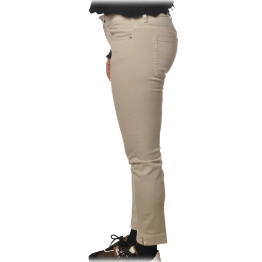 Dondup - Low-Waisted Jeans Model Rose - White - Trousers - Luxury Exclusive Collection - Avvenice^ Trousers