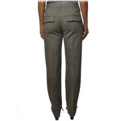 Dondup - Model Egle Pants in Herringbone Pattern - Grey - Trousers - Luxury Exclusive Collection - Avvenice^ Trousers
