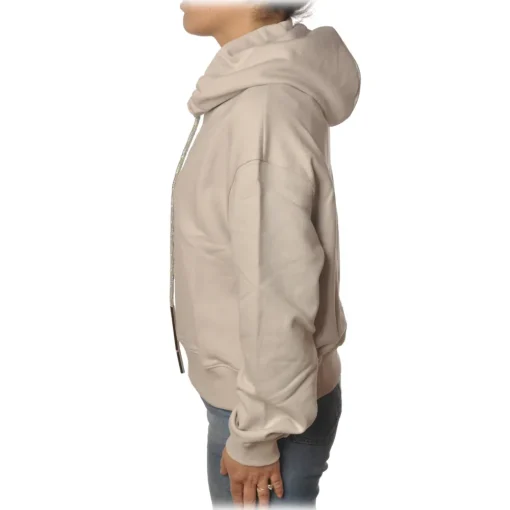 Dondup - Oversize Sweatshirt with Hood - Cream - Sweatshirt - Luxury Exclusive Collection - Avvenice