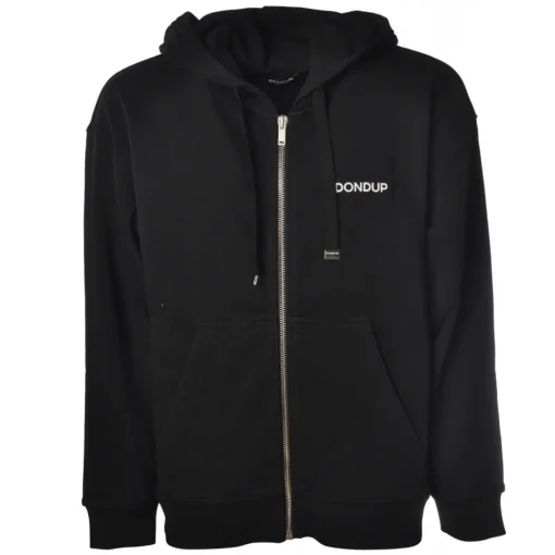 Dondup - Regular Sweatshirt with Hood - Black - Sweatshirt - Luxury Exclusive Collection - Avvenice^ Sweatshirts