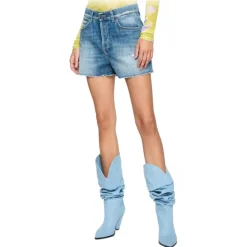 Dondup - Shorts with Frayed Bottom - Blue - Trousers - Luxury Exclusive Collection - Avvenice^ Trousers