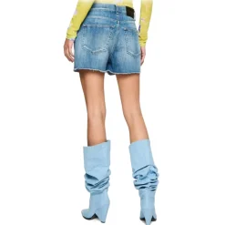 Dondup - Shorts with Frayed Bottom - Blue - Trousers - Luxury Exclusive Collection - Avvenice^ Trousers